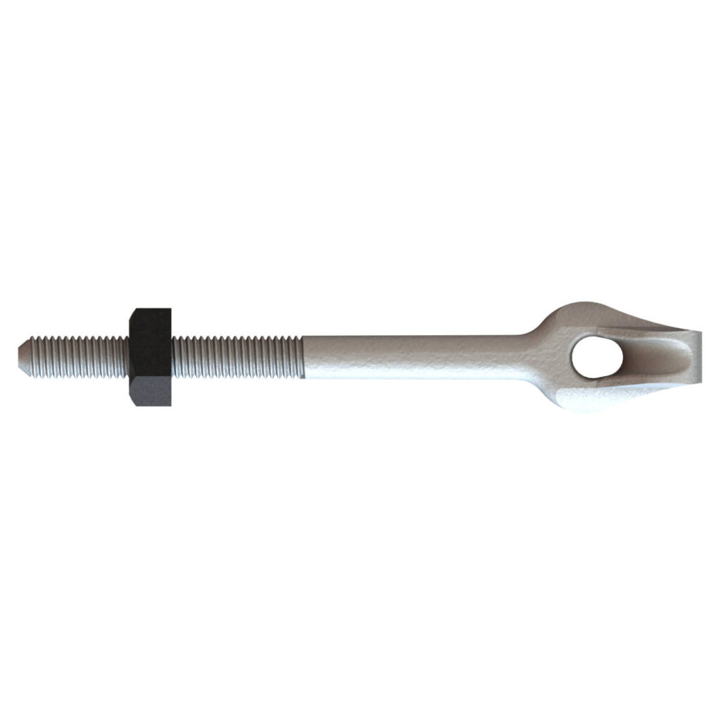 thimble eye bolt used in rigging and lifting 