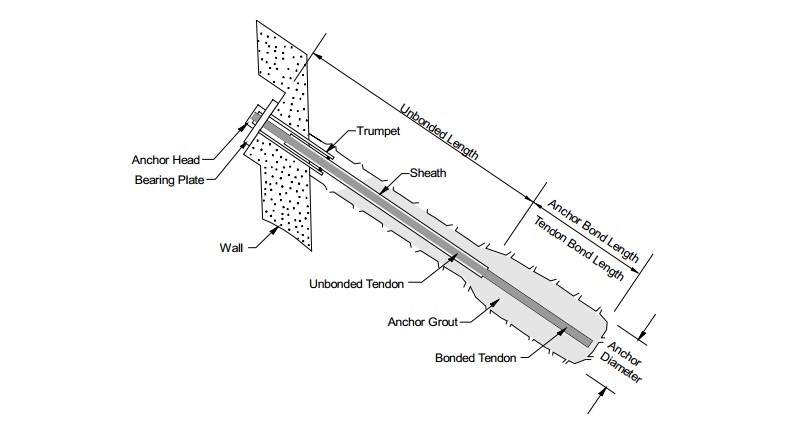 Components of the anchor work together to enhance safety and stability