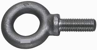 Forged eye bolt as used in overhead transmission lines