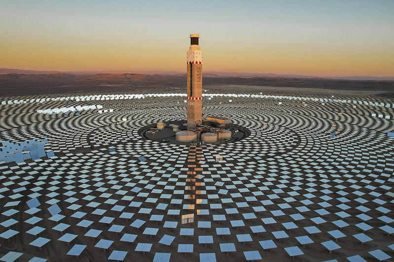 concentrated solar power plant in South America