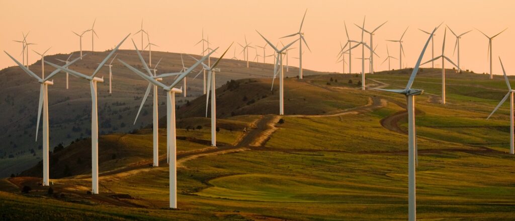 onshore wind farm for energy generation