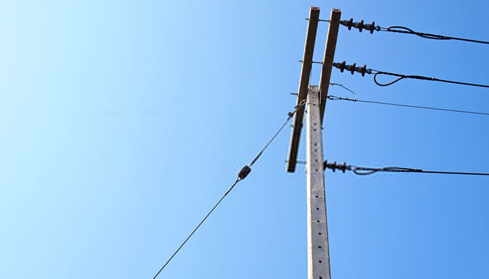 Utility pole guy wires