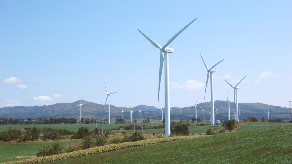 Wind power in Tanaka including 65 wind turbines