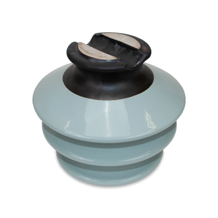 Pin insulators support conductors in feeder lines