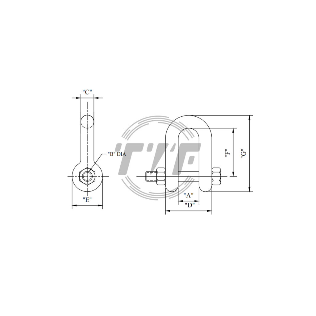 Shackle helical anchor specifications