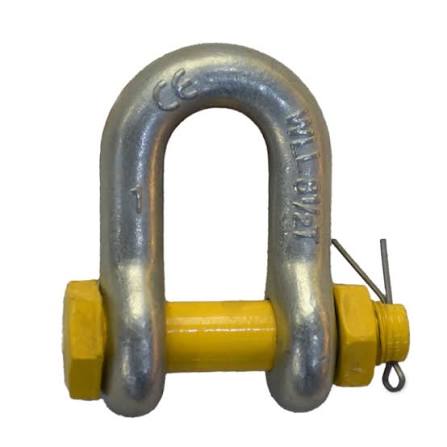 Shackle helical anchors secure guy wires stabilizing towers