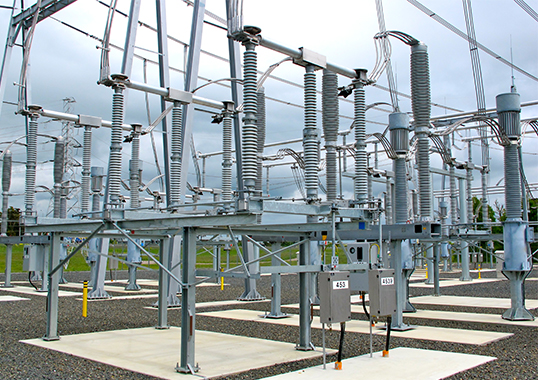 Station post insulator in a substation