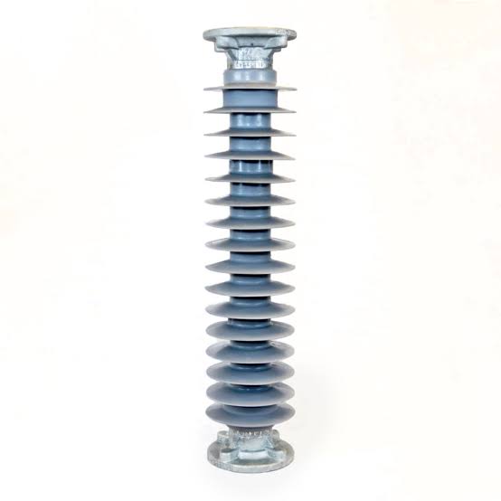Silicon station post insulators supporting substations and infrastructure
